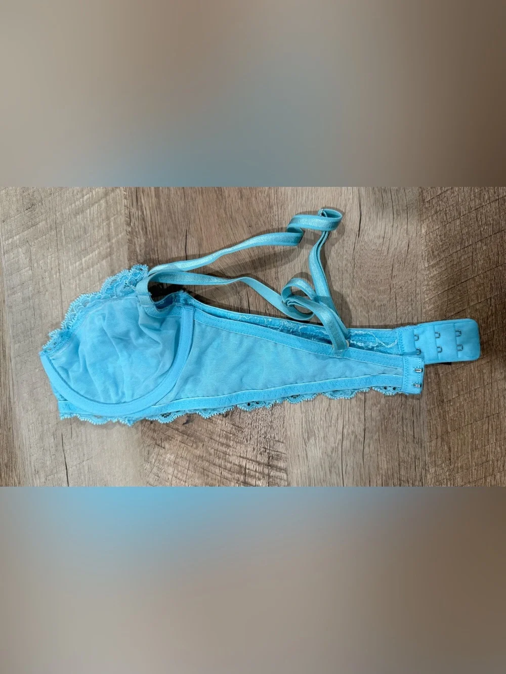 Montelle Intimates Blue Lace Underwire Bra-34B